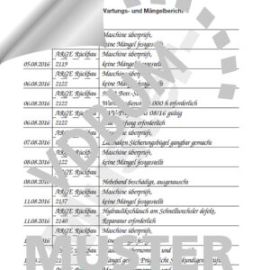 Kontrollbuch für Maschinen und Fahrzeuge  80